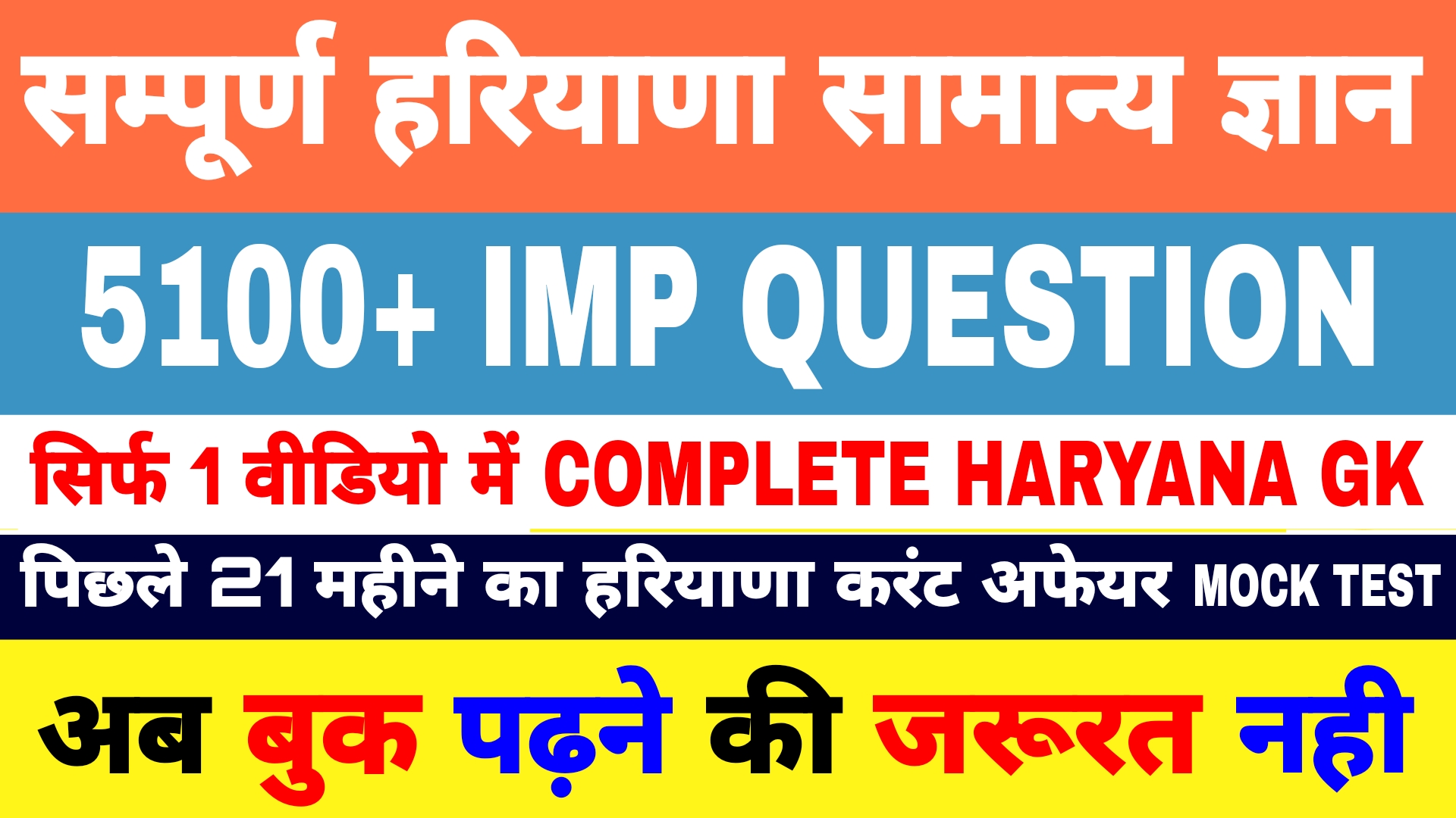 सम्पूर्ण हरियाणा Gk 😍 | 5100 Question | अब बुक पढ़ने की जरूरत नही | Complete Haryana Gk